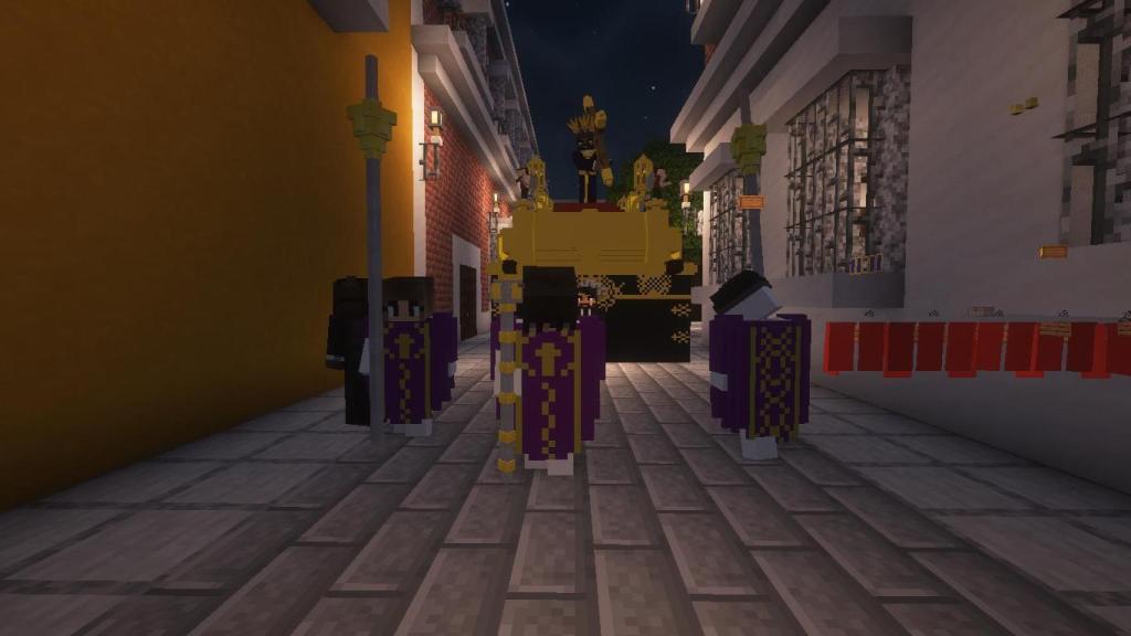 Recreación del la hermandad del Gran Poder en el videojuego