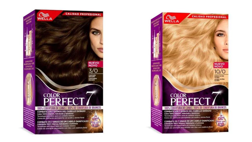 Imagen de los tintes de pelo color perfect 7 de Wella.