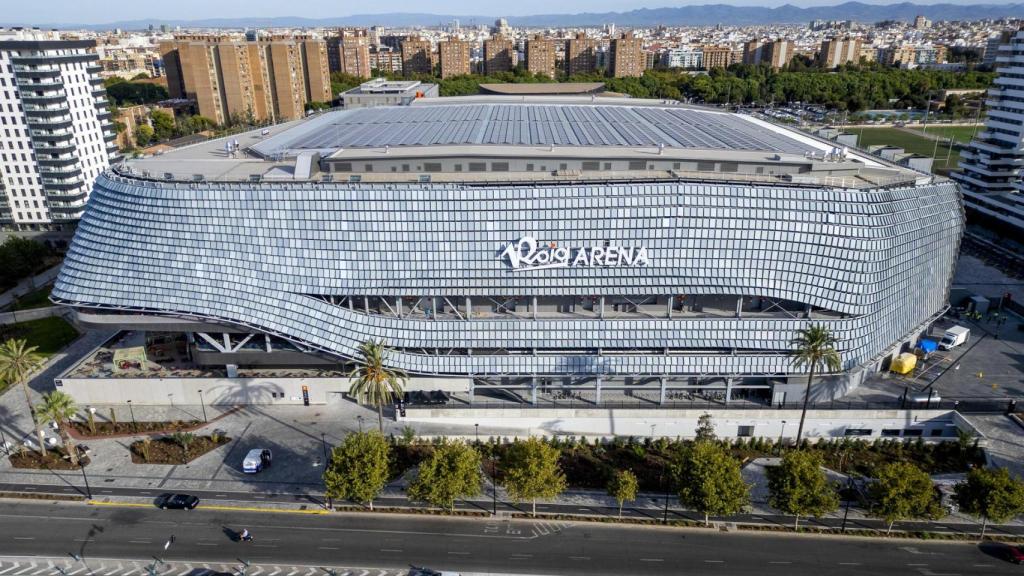 Vista aérea del Roig Arena. EFE/Biel Aliño