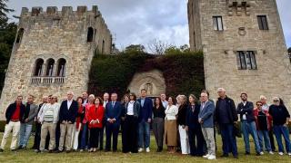 Acto institucional en el Pazo de Meirás en Sada este martes.