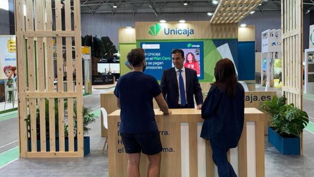 Stand de Unicaja en el recinto ferial de Salamanca