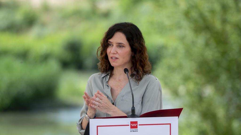 Isabel Díaz Ayuso durante un acto de la Comunidad de Madrid.