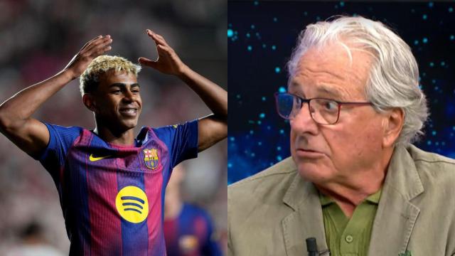 Imagen de Lamine Yamal y Jorge D'Alessandro.