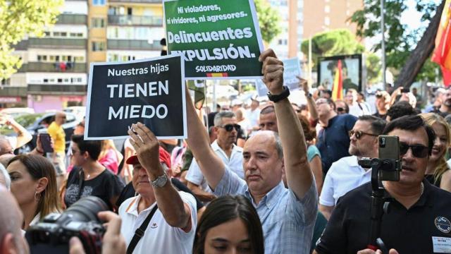 Manifestantes en Hortaleza.