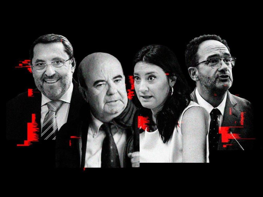 José Ruz -constructor del caso Koldo-, Gaspar Zarrías -histórico dirigente del PSOE-, Anabel Mateos -secretaria adjunta de Organización del PSOE- y Antonio Hernando -secretario de Estado de Telecomunicaciones-
