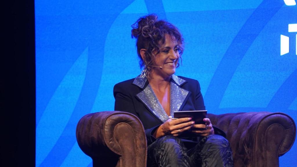 Beatriz Álvarez Mesa, presidenta de la Liga F, durante la presentación de la nueva temporada de la competición.
