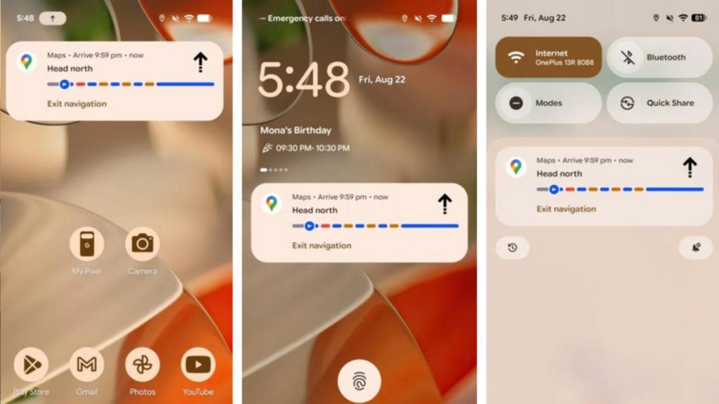 Live Updates de Android 16