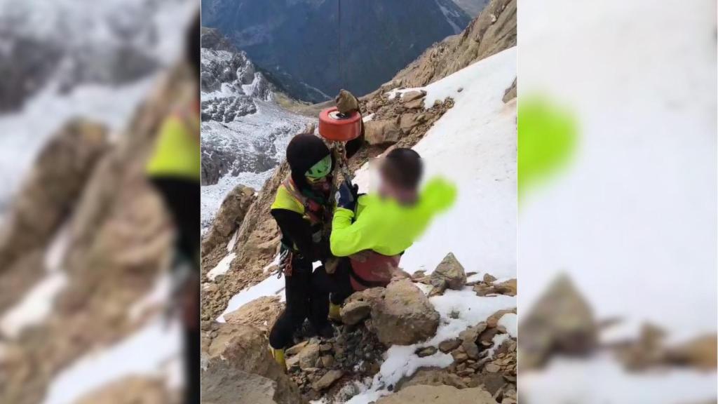 Rescate de un montañero francés en Huesca.