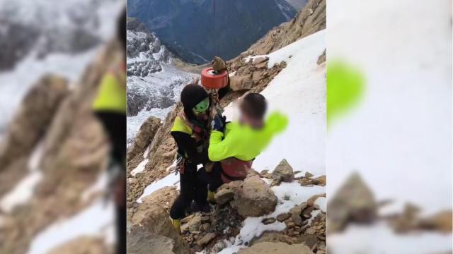 Rescate de un montañero francés en Huesca.