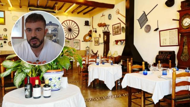 El interior del restaurante y una imagen de Cenando con Pablo