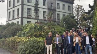 El secretario de Estado de Memoria Demogrática, Fernando Martínez, junto al delegado del Gobierno en Galicia, Pedro Blanco