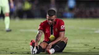 Dani Rodríguez, durante un partido con el Mallorca.