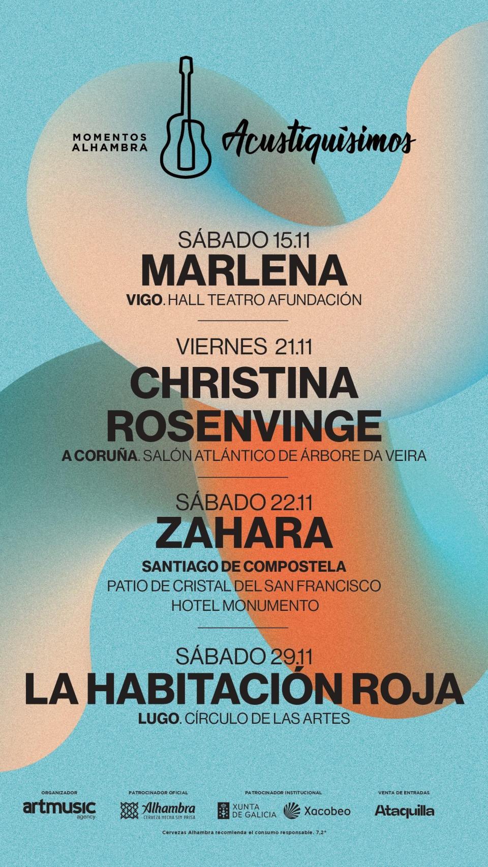 Cartel de los Momentos Alhambra Acustiquísimos.