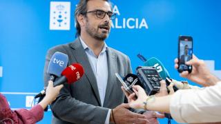 El conselleiro de Presidencia, Diego Calvo, en declaraciones a los medios.