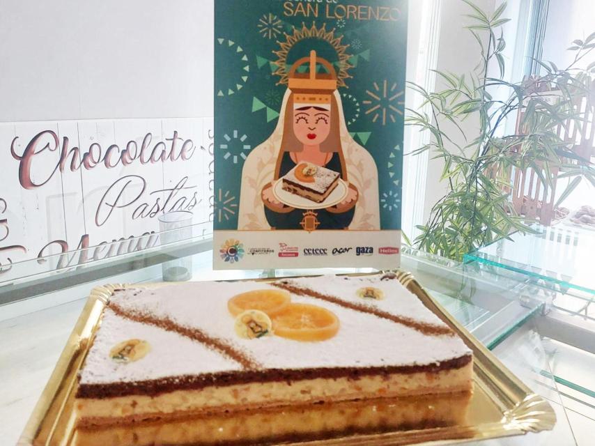 Imagen de la tarta de la Virgen de San Lorenzo