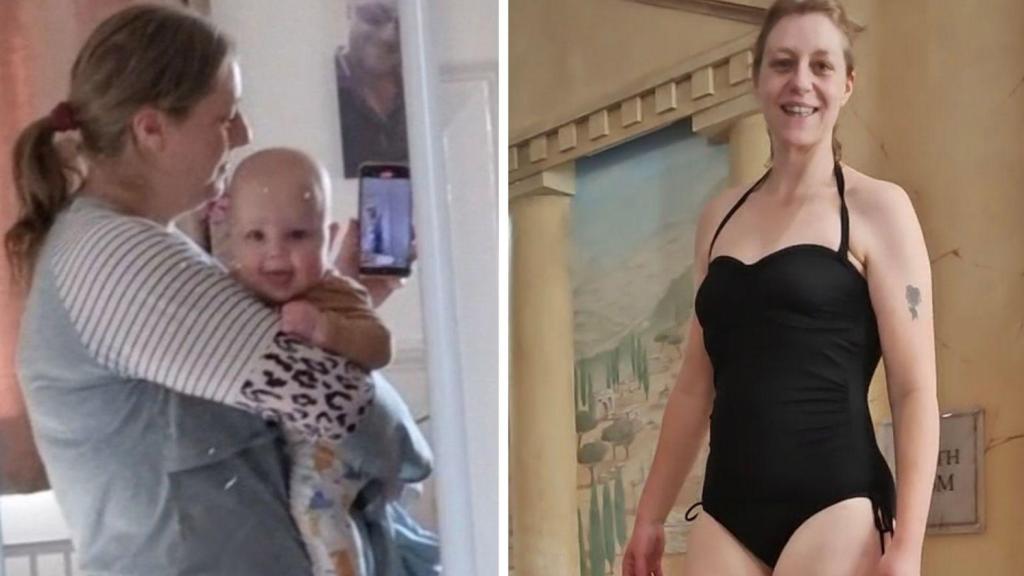 Lucy Castle antes y después de su transformación.