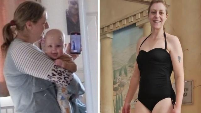 Lucy Castle antes y después de su transformación.