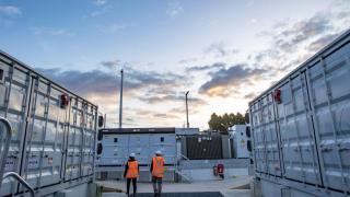 Una planta de almacenamiento energético en baterías.