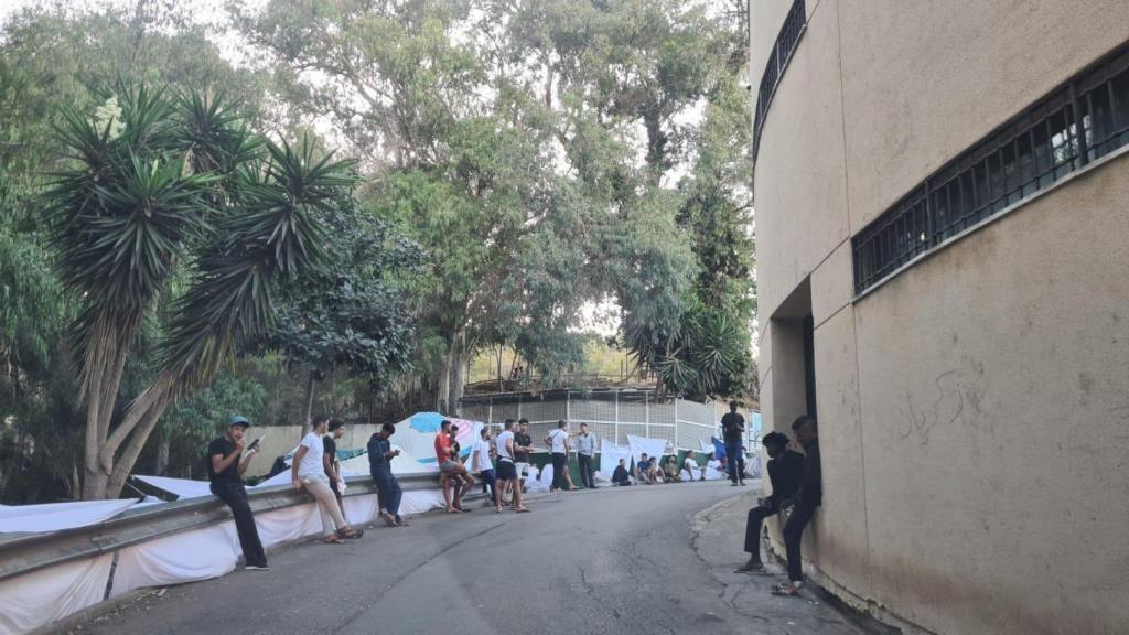 Inmigrantes del Centro de Estancia Temporal de Inmigrantes (CETI) de Ceuta.