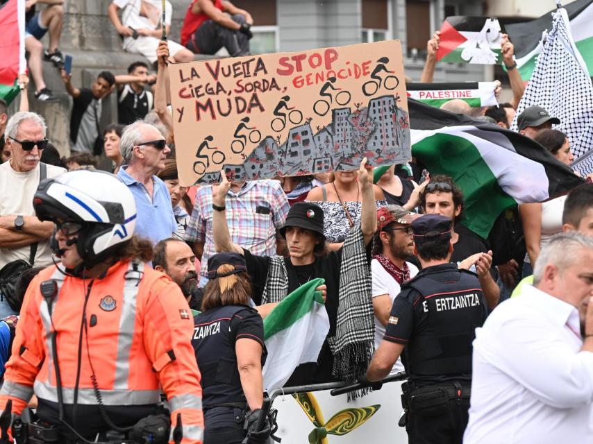 Protestas propalestinas en La Vuelta.