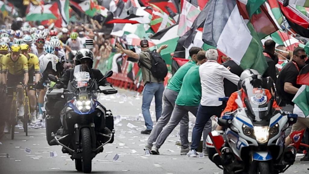 Protestas propalestinas en La Vuelta.