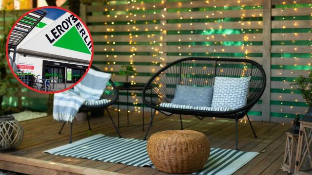 Set de muebles de terraza de Leroy Merlin.