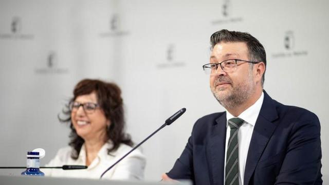 Amador Pastor, consejero de Educación, Cultura y Deportes en rueda de prensa