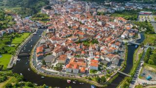 Vista antigua del casco antiguo de Betanzos.