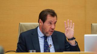 El ministro de Transportes y Movilidad Sostenible, Óscar Puente, comparece, a petición propia, en la Comisión de Transportes y Movilidad Sostenible, en el Congreso de los Diputados, a 4 de septiembre de 2025, en Madrid (España).
