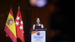 Isabel Díaz Ayuso durante el acto de inauguración del Congreso Mundial de Ortopedia SICOT.