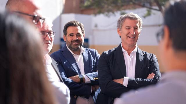 Alberto Núñez Feijóo este viernes en Guadalajara.
