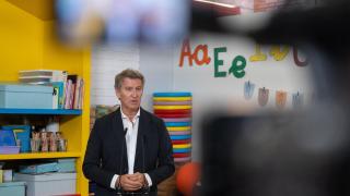 Un momento de la intervención de Feijóo en Guadalajara.