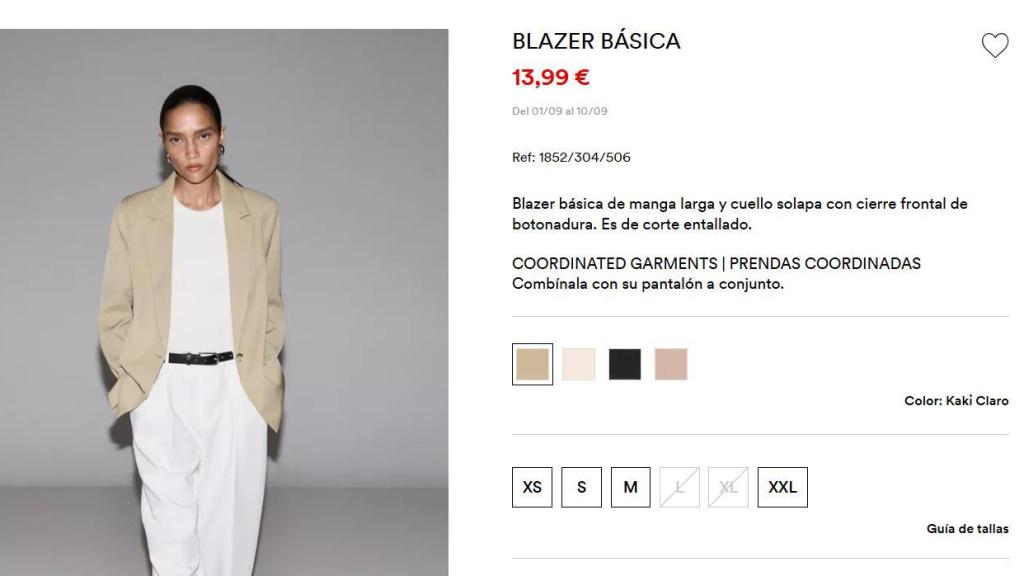 Blazer básica. Ref: 1852/304/506