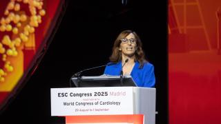 Mónica García, en el Congreso anual de la Sociedad Europea de Cardiología de este 1 de septiembre.