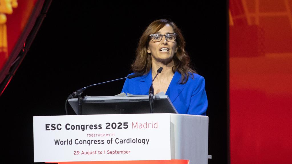 Mónica García, en el Congreso anual de la Sociedad Europea de Cardiología de este 1 de septiembre.