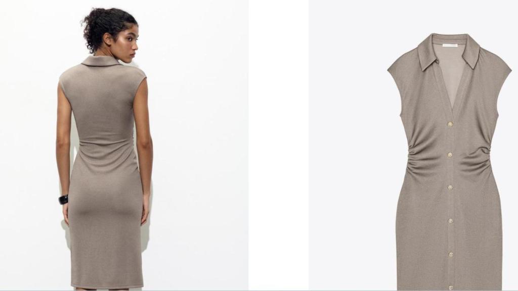 Vestido camisero piqué. Ref. 3644/176/450