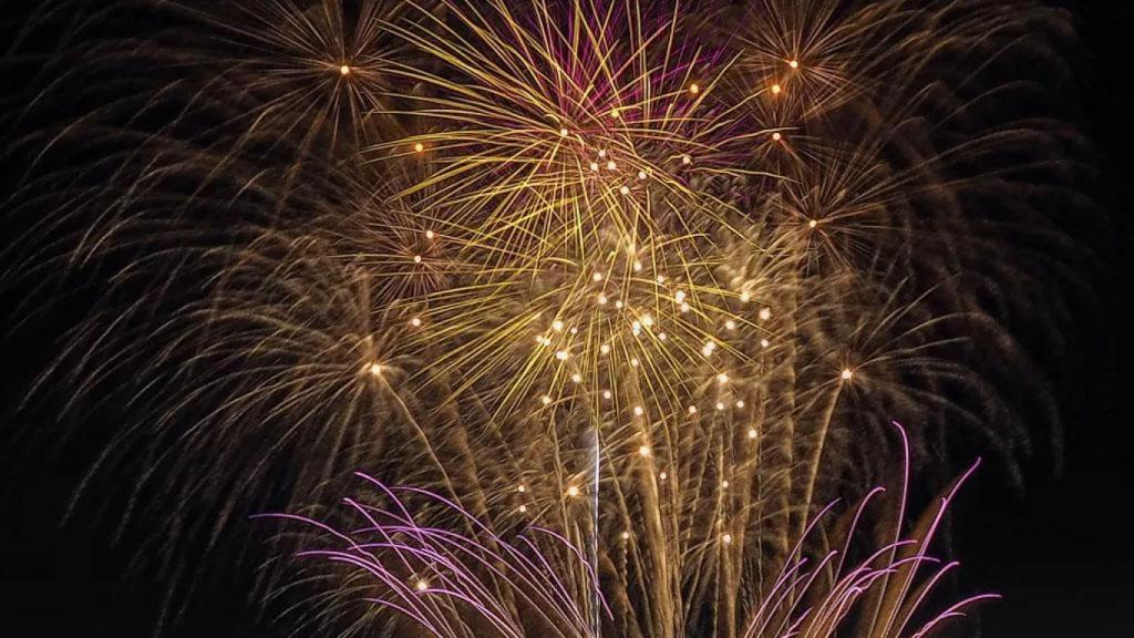 Fuegos artificiales en las fiestas de Valladolid