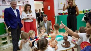 José Luis Sanz y Juanma Moreno en la inauguración del curso escolar.
