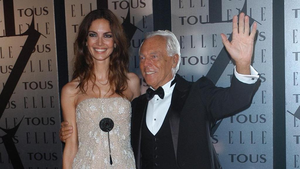 Eugenia Silva y Giorgio Armani, en una los Premios Elle 2006.