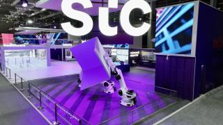 Stand de Stc en la feria LEAP 2025, celebrada en Riad (Arabia Saudí) en febrero de 2025.