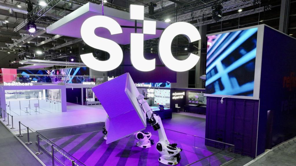 Stand de Stc en la feria LEAP 2025, celebrada en Riad (Arabia Saudí) en febrero de 2025.