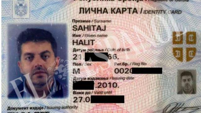 Documento de identidad del capo Halit Sahitaj.