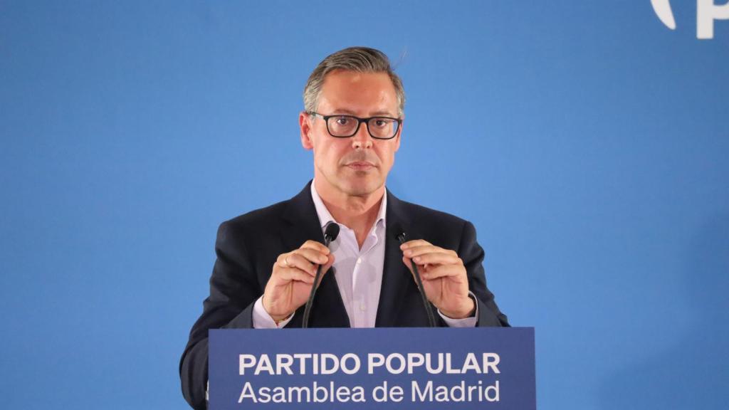 Alfonso Serrano, secretario general del PP de la Comunidad de Madrid, este jueves.