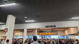 La estación de tren colapsada por la incidencia