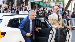 Santos Cerdán, el pasado 30 de junio, a su llegada a declarar al Supremo, antes de ingresar en prisión.