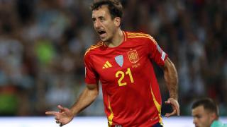 Oyarzabal celebra su gol contra Bulgaria.