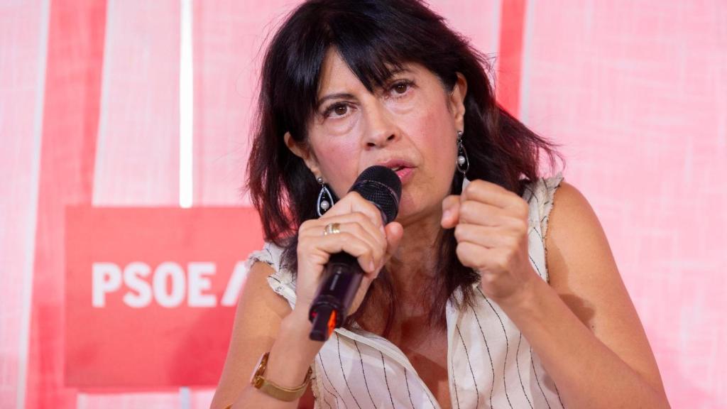 Ana Redondo, durante las jornadas feministas que el PSOE celebró este jueves en Alcorcón.