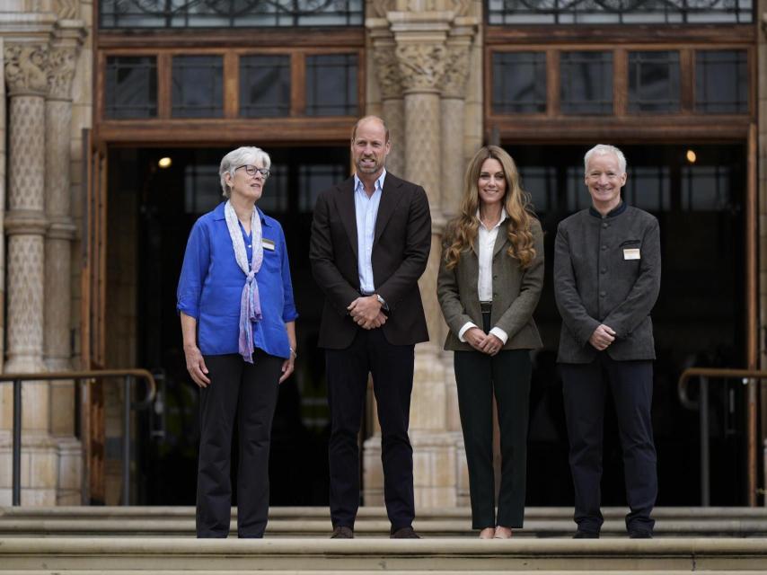 Guillermo de Inglaterra y Kate Middleton, en el Museo de Historia Natural de Londres.