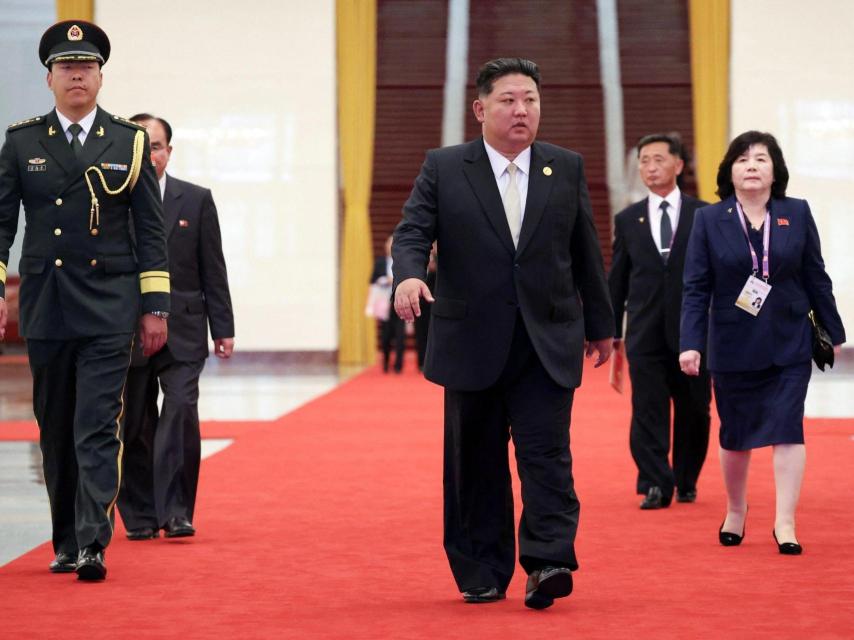 Kim Jong-un a su llegada a la reunión con Vladímir Putin en Pekín, el 3 de septiembre de 2025.