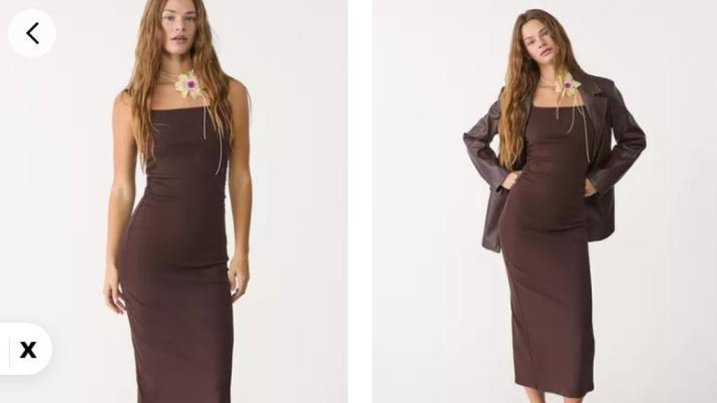 Vestido escote cuadrado. REF. 2365/558/400